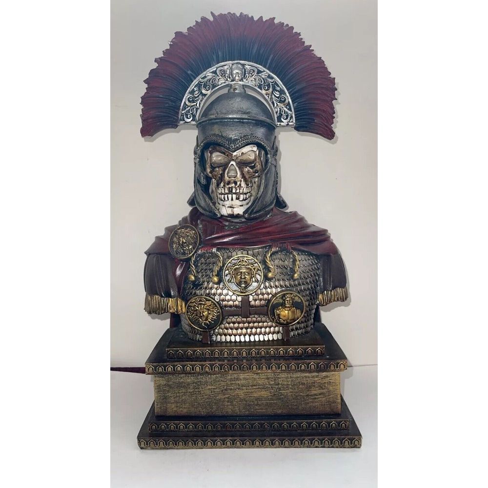Greek Roman Empire Soldier Warrior Statue Caesar Sculpture Home Desk Decor